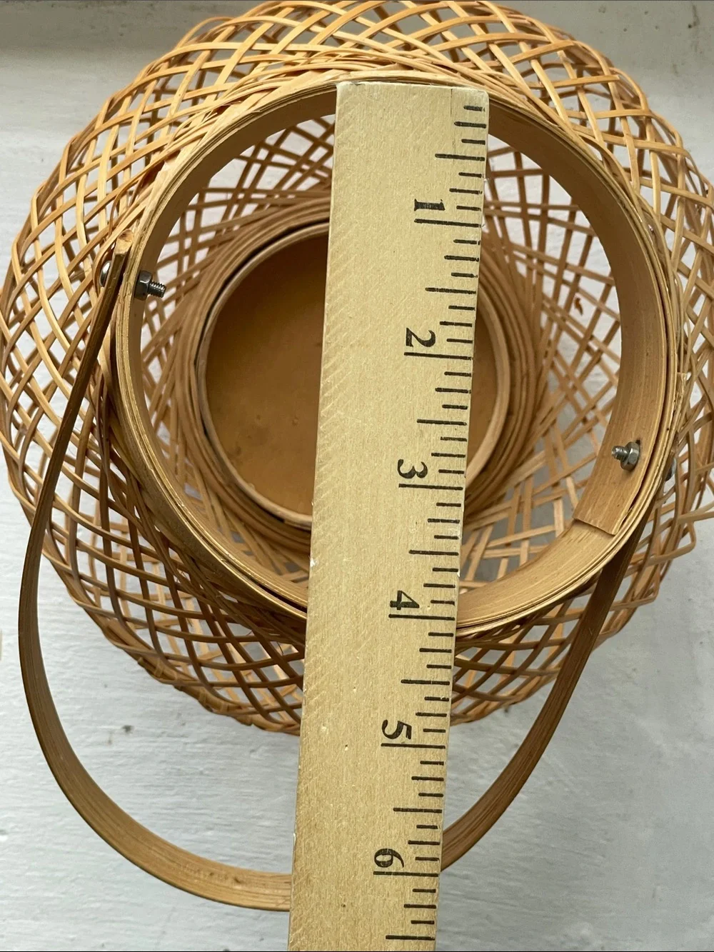 Hand Crafted Woven Bamboo Lantern Basket - Natural